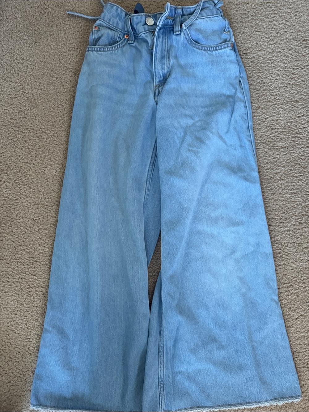 Light Blue Wide-Leg kids Jeans